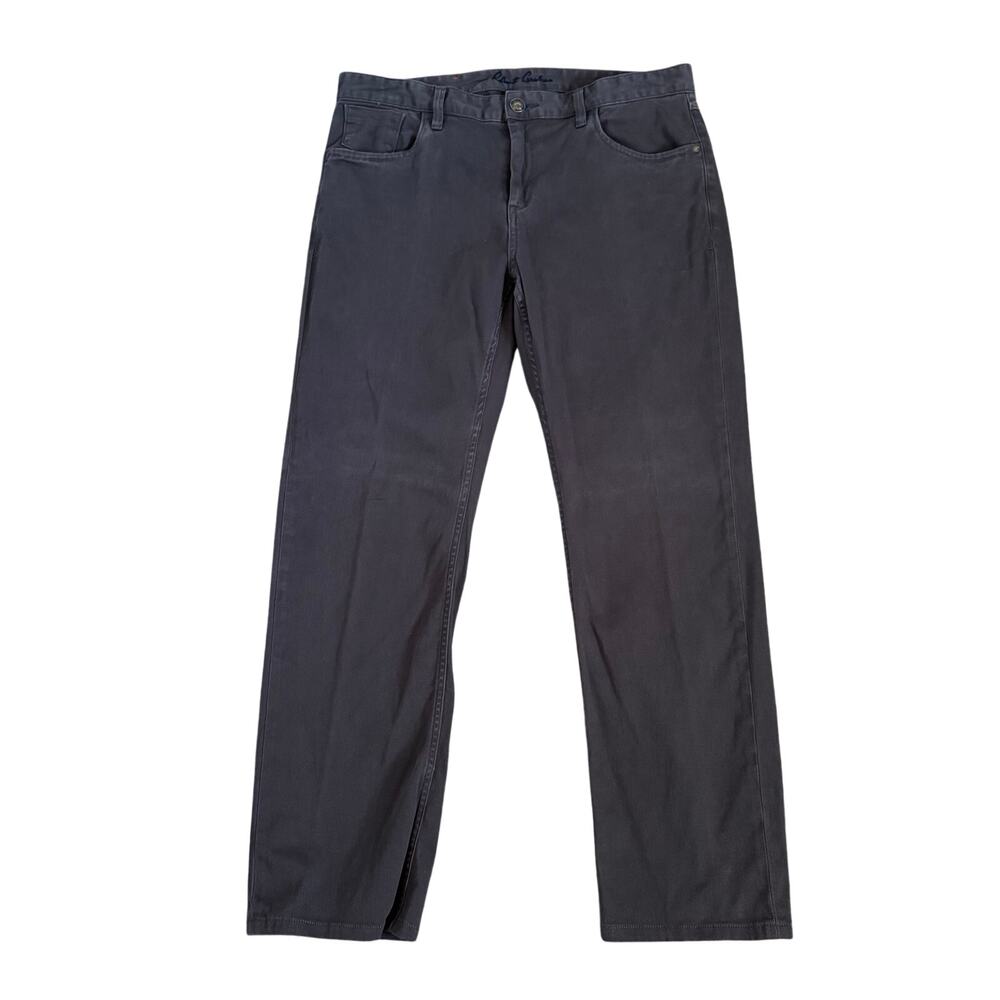 Robert Graham Classic Yates Pants Mens 36x30 Gray Cotton Blend 5 Pocket Pants